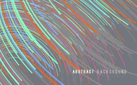 Abstract graphics composed of colored lines Stock Illustration
