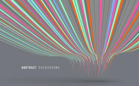 Abstract graphics composed of colored lines Illustrazione stock