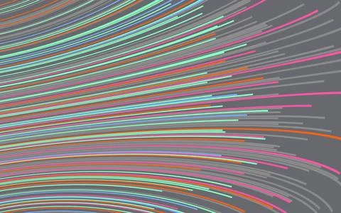 Abstract graphics composed of colored lines Stock Illustration