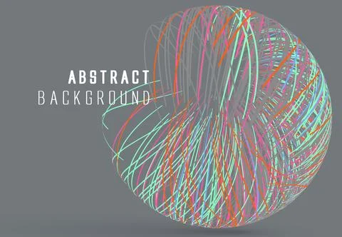 Abstract graphics composed of colored lines Stock Illustration