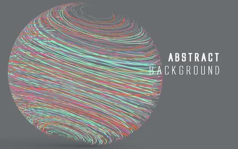 Abstract graphics composed of colored lines Stock Illustration
