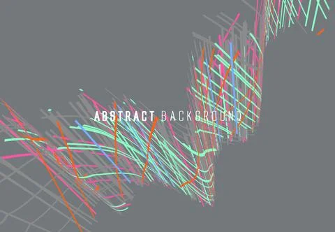 Abstract graphics composed of colored lines Stock Illustration