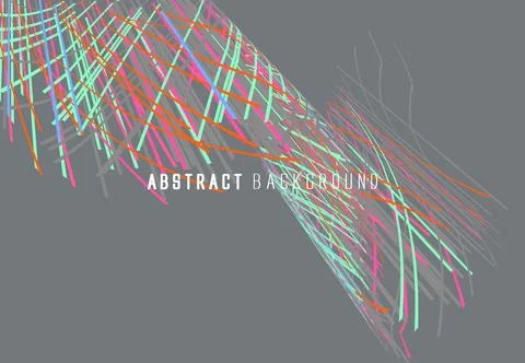 Abstract graphics composed of colored lines Stock Illustration