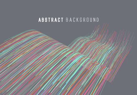 Abstract graphics composed of colored lines Stock Illustration