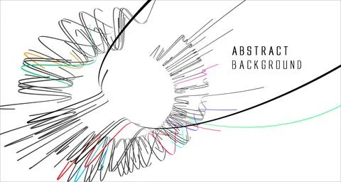 Abstract graphics composed of streamlines Stock Illustration