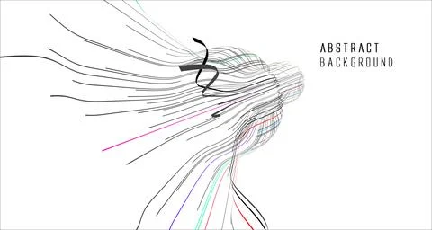 Abstract graphics composed of streamlines Stock Illustration