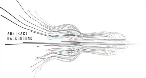 Abstract graphics composed of streamlines Stock Illustration