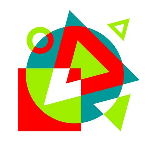 Abstract graphics for interior decoration, composition of geometric shapes fo イラスト素材