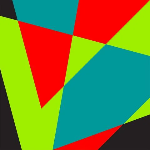 Abstract graphics for interior decoration, composition of geometric shapes fo Stock Illustration