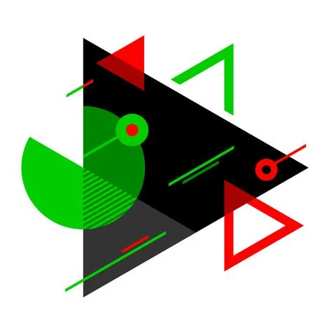 Abstract graphics for interior decoration, composition of geometric shapes fo Stock Illustration