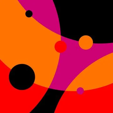 Abstract graphics for interior decoration, composition of geometric shapes fo Stock Illustration