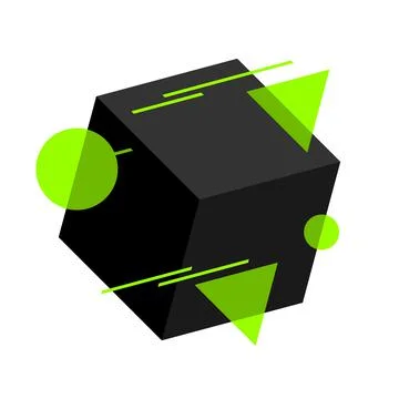 Abstract graphics for interior decoration, composition of geometric shapes fo Stock Illustration