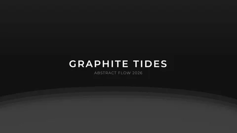 Abstract graphite tides flowing across black liquid surface background video Stock Footage 337655297