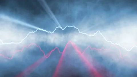 Abstract graphs with light beams motion background 動画素材 228740381