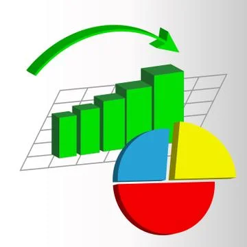 Abstract graphs on white background Stock Illustration