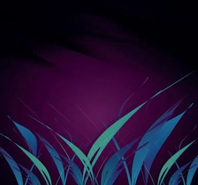 Abstract grass on purple background Stock Illustration