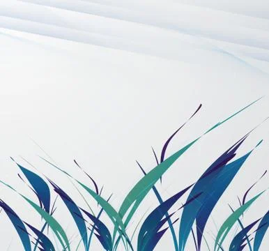 Abstract grass on white clean background Stock Illustration