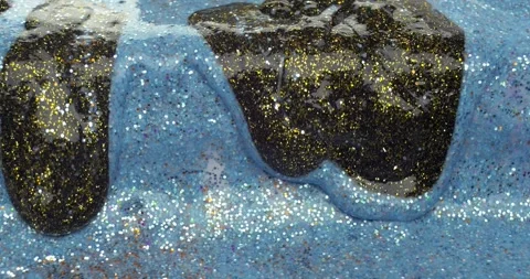 Abstract gray and blue true glitter texture background Stock Footage 253311565