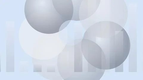 Abstract gray and white bubbles floating in soft background Stock Illustration