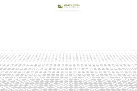 Abstract gray and white circle pixel pattern cover background. illustration Stock Illustration