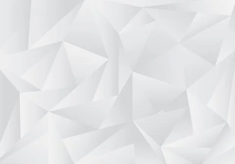 Abstract gray and white low polygon or triangles pattern background and textu Stock Illustration