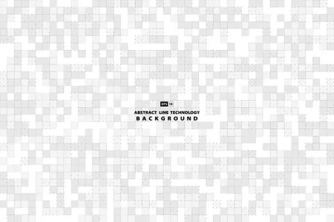 Abstract gray and white square pattern design of minimal decoration Stock Illustration