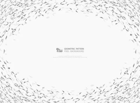 Abstract gray and white triangle pattern decoration for modern design Stock Illustration