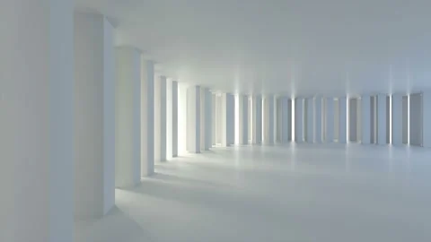 Abstract Gray Architecture Background. Tunnel animation. Video is looped. Stock Footage 125277318