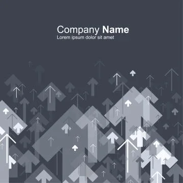 Abstract gray arrows up motion background. Good for financial annual cover de 스톡 일러스트