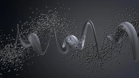 Abstract gray background. 3d illustration, 3d rendering. Stock Illustration