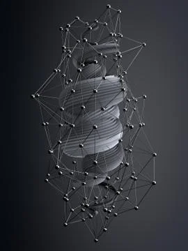 Abstract gray background. 3d illustration, 3d rendering. Stock Illustration