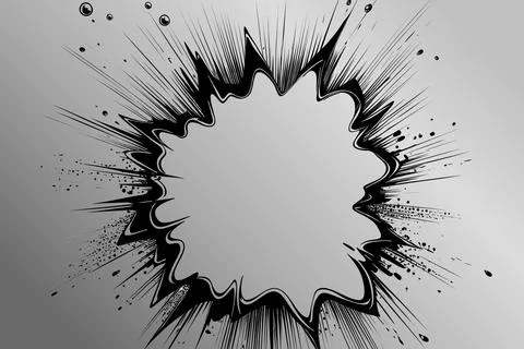 Abstract gray background with black explosion-like pattern Stock Illustration