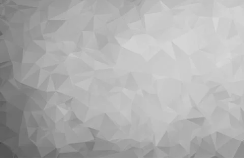 Abstract Gray background low poly textured triangle shapes in random pattern  Stock Illustration