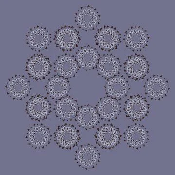 Abstract gray background with many round elements.3d. Illustrazione stock