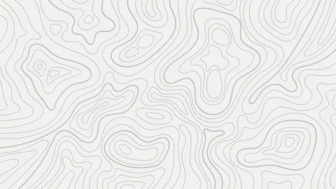 Abstract gray background with modern hand drawn topographic contour lines, .. Stock Illustration