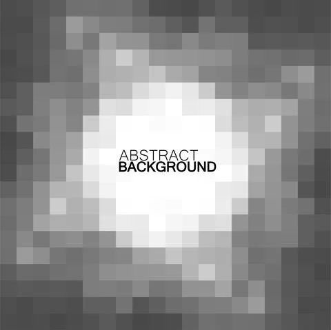 Abstract gray background of squares. Geometric texture. Halftone effect. Vector Stock Illustration