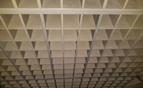 Abstract gray background with three-dimensional squares. Stock Photos