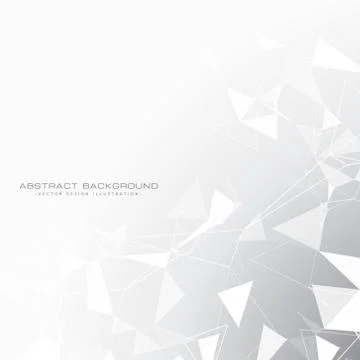 Abstract gray background with triangles in white Stock Illustration
