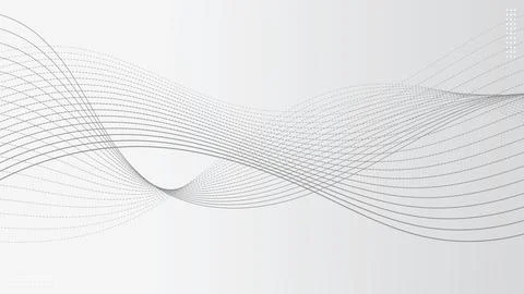 Abstract gray blend lines undulating waves on white background. Vector illu.. Illustrazione stock