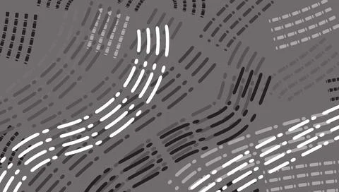 Abstract Gray Brush Stroke Pattern With Curved Lines and Monochrome Texture.. Stockillustratie