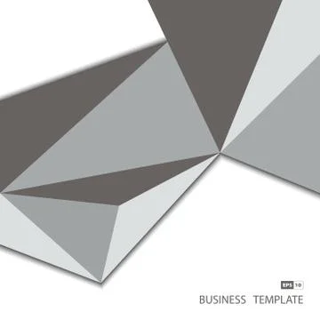Abstract gray business triangles template 3d decoration design. Illustrazione stock