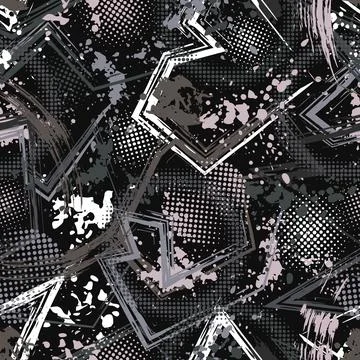 Abstract gray camo pattern with smudges of paint Stock Illustration