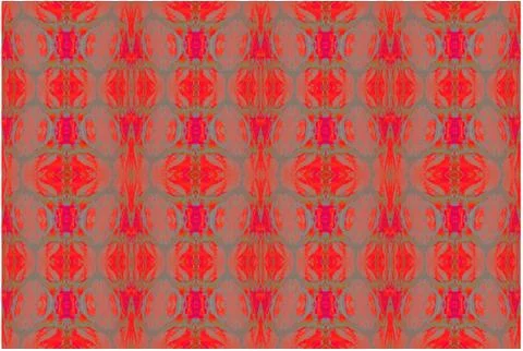Abstract gray chains on red seamless pattern Stock Illustration