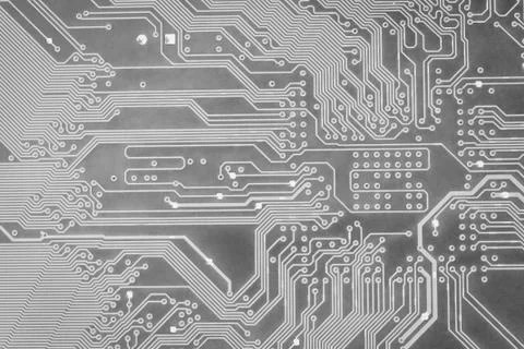 Abstract gray circuit digital background Stock Photos