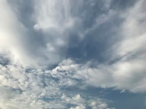 Abstract gray cloud before storm when sunset for quiet and peaceful concept Stock Photos