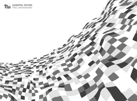 Abstract gray color square pattern of mesh cover background design. Stock Illustration