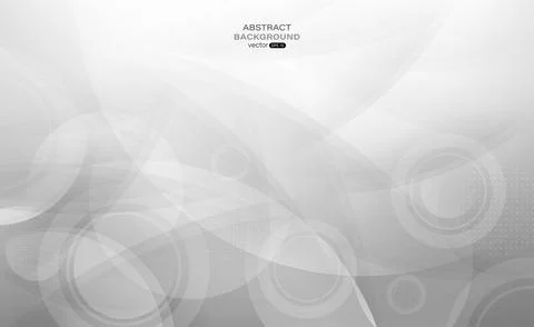 Abstract gray curve with circle shape on gradient background Stock Illustration