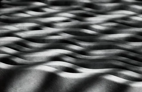 Abstract Gray Curved Wall Pattern Background. 3d rendering. Stock Illustration