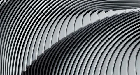 Abstract Gray Curvilinear Shapes Stock Illustration