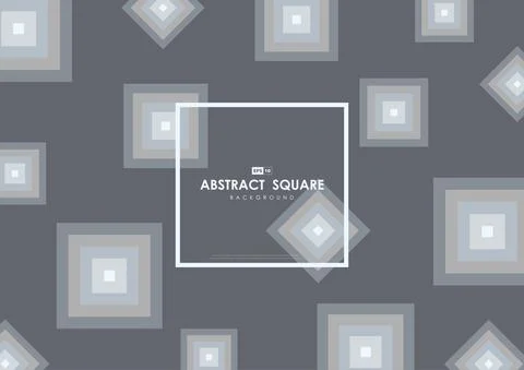 Abstract gray design of square pattern geometric decorative style. Stock Illustration